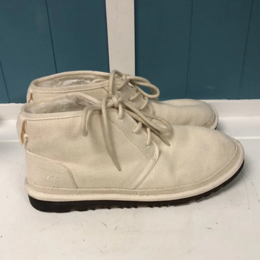 UGG Mens Neumel Natural Ankle boots tencel lined in‎ neutral hemp upper sz 10